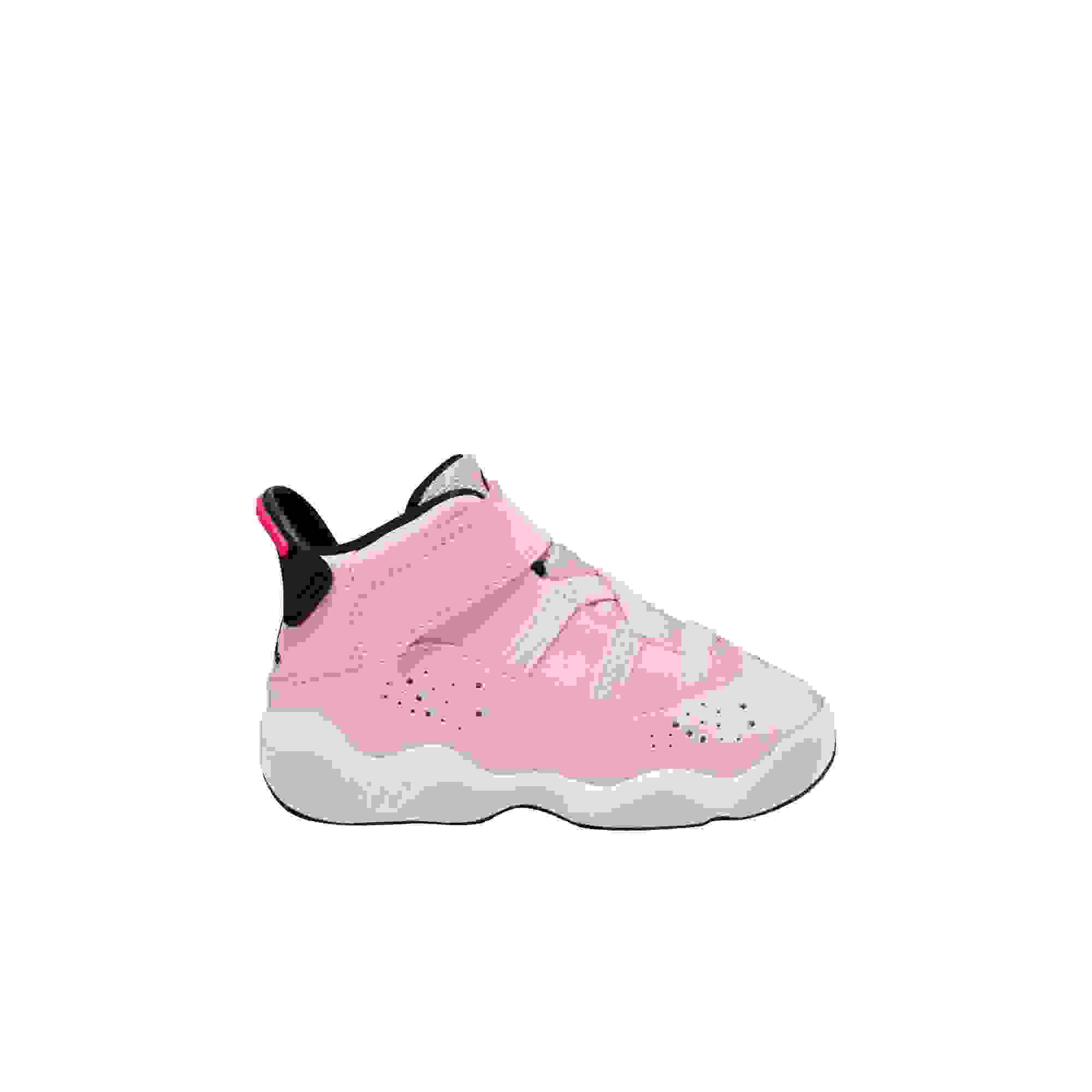 Jordan 6 Rings Toddler Girls' "Atmosphere/Infrared 23/Black/White" Shoe